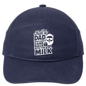 Bearded Dad That Always Came Back With The Milk 7-Panel Snapback Hat