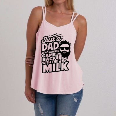 Bearded Dad That Always Came Back With The Milk Women's Strappy Tank