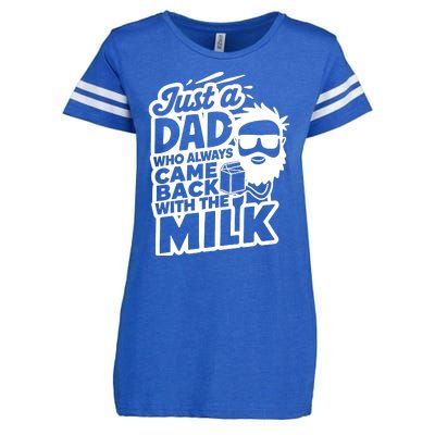 Bearded Dad That Always Came Back With The Milk Enza Ladies Jersey Football T-Shirt