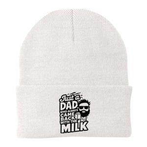 Bearded Dad That Always Came Back With The Milk Knit Cap Winter Beanie