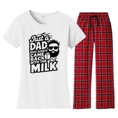 Bearded Dad That Always Came Back With The Milk Women's Flannel Pajama Set