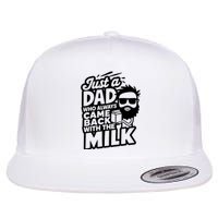 Bearded Dad That Always Came Back With The Milk Flat Bill Trucker Hat