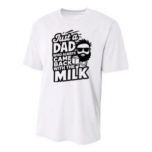 Bearded Dad That Always Came Back With The Milk Youth Performance Sprint T-Shirt