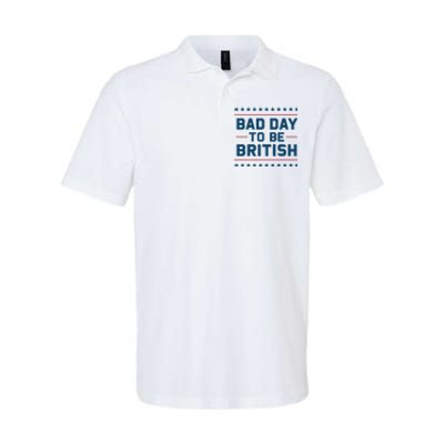 Bad Day To Be British Funny 4th Of July Humor Quote Softstyle Adult Sport Polo