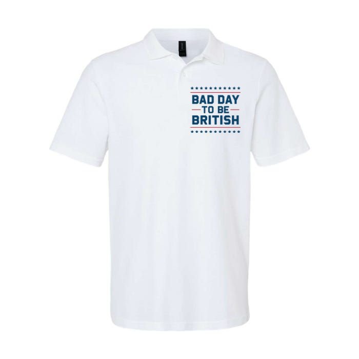 Bad Day To Be British Funny 4th Of July Humor Quote Softstyle Adult Sport Polo