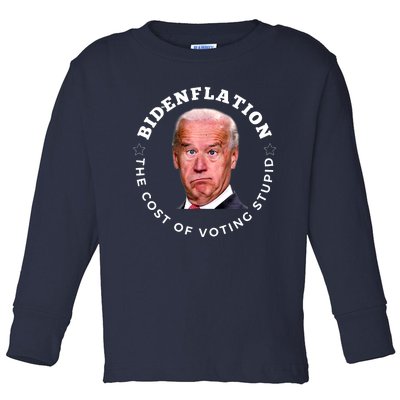 Bidenflation Definition The Cost Of Voting Stupid Toddler Long Sleeve Shirt