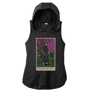 Bodybuilding Deadlifter Tarot Card Strength Training Ladies PosiCharge Tri-Blend Wicking Draft Hoodie Tank