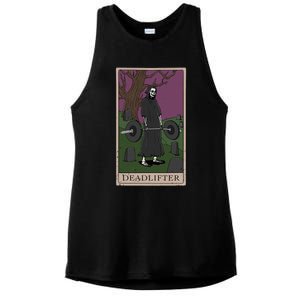 Bodybuilding Deadlifter Tarot Card Strength Training Ladies PosiCharge Tri-Blend Wicking Tank