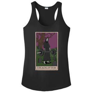 Bodybuilding Deadlifter Tarot Card Strength Training Ladies PosiCharge Competitor Racerback Tank