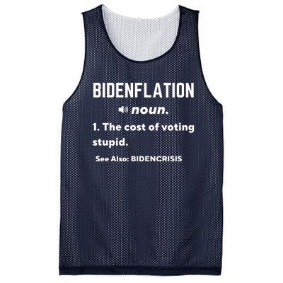 Bidenflation Definition The Cost Of Voting Stupid Mesh Reversible Basketball Jersey Tank