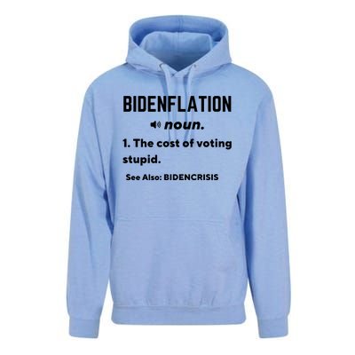 Bidenflation Definition The Cost Of Voting Stupid Unisex Surf Hoodie