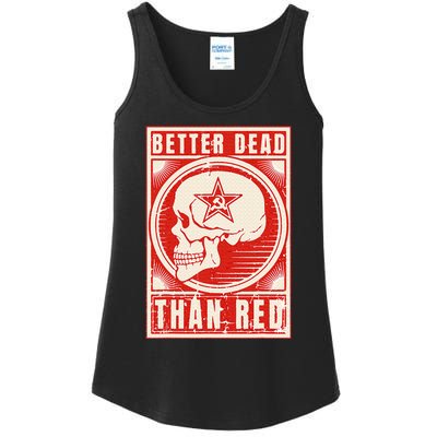 Better Dead Than Red Anti Communism Design Ladies Essential Tank