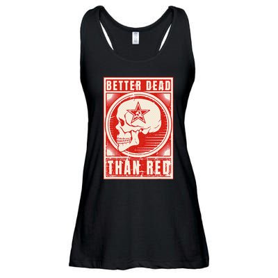 Better Dead Than Red Anti Communism Design Ladies Essential Flowy Tank