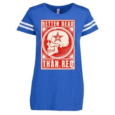 Better Dead Than Red Anti Communism Design Enza Ladies Jersey Football T-Shirt