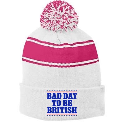 Bad Day To Be British Stripe Pom Pom Beanie