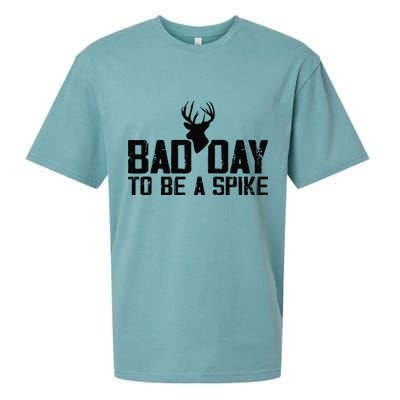 Bad Day To Be A Spike Hunting Season Funny Sueded Cloud Jersey T-Shirt