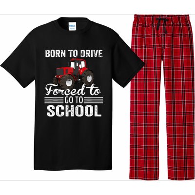 Born Drive Tractor Forced To Go To School Farmer Boy Pajama Set