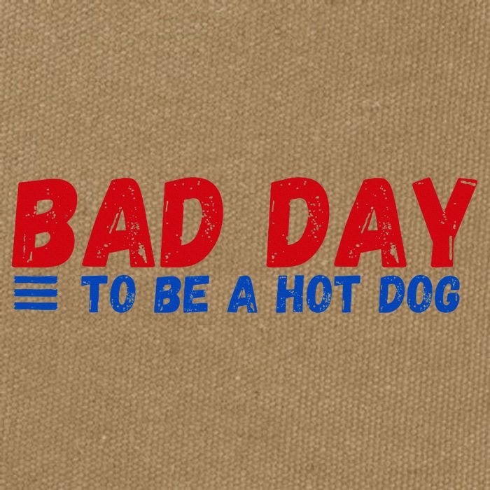 Bad Day To Be A Hot Dog Cotton Canvas Backpack