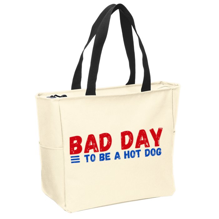 Bad Day To Be A Hot Dog Zip Tote Bag