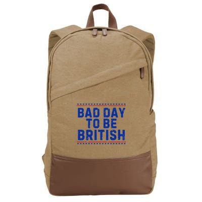 Bad Day To Be British Funny 4th Of July Cotton Canvas Backpack