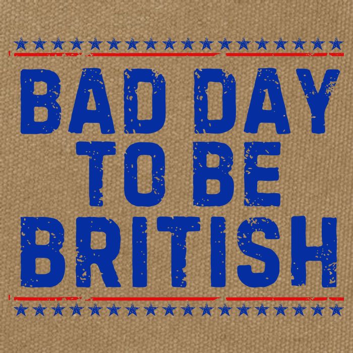 Bad Day To Be British Funny 4th Of July Cotton Canvas Backpack