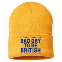 Bad Day To Be British Funny 4th Of July Sustainable Knit Beanie