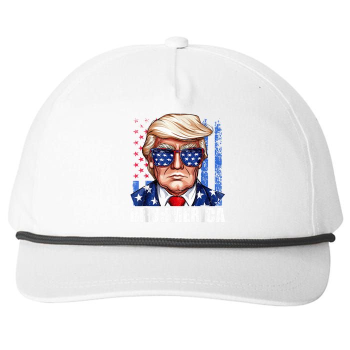 Bruhmerica Donald Trump Usa American Flag Funny Distressed Snapback Five-Panel Rope Hat