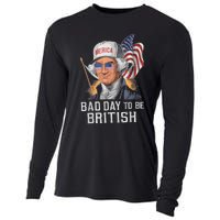 Bad Day To Be British Patriotic George Washington 4th July Cooling Performance Long Sleeve Crew