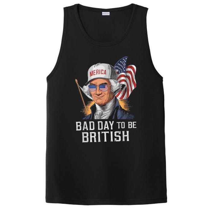 Bad Day To Be British Patriotic George Washington 4th July PosiCharge Competitor Tank