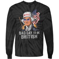 Bad Day To Be British Patriotic George Washington 4th July Tie-Dye Long Sleeve Shirt