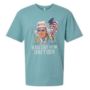 Bad Day To Be British Patriotic George Washington 4th July Sueded Cloud Jersey T-Shirt