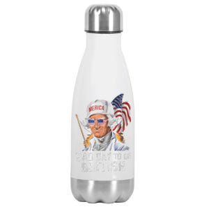 Bad Day To Be British Patriotic George Washington 4th July Stainless Steel Insulated Water Bottle