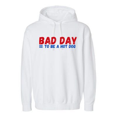 Bad Day To Be A Hot Dog Garment-Dyed Fleece Hoodie