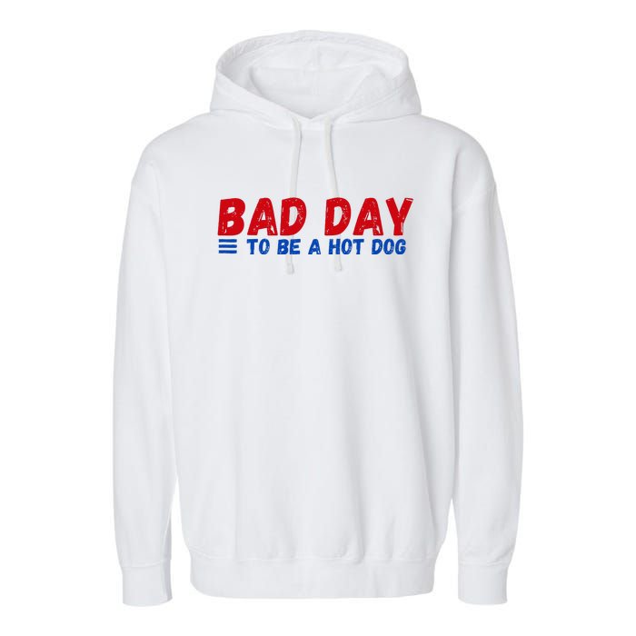 Bad Day To Be A Hot Dog Garment-Dyed Fleece Hoodie