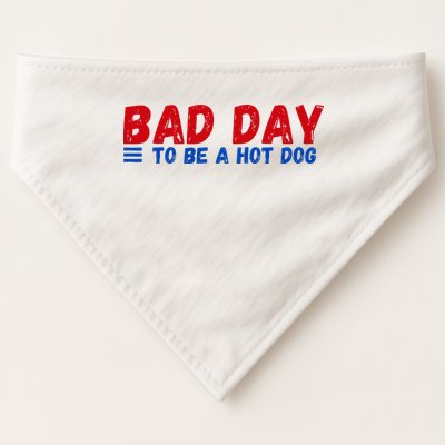 Bad Day To Be A Hot Dog USA-Made Doggie Bandana