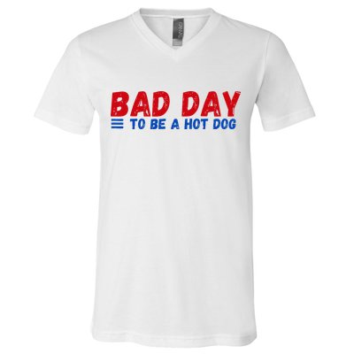 Bad Day To Be A Hot Dog V-Neck T-Shirt