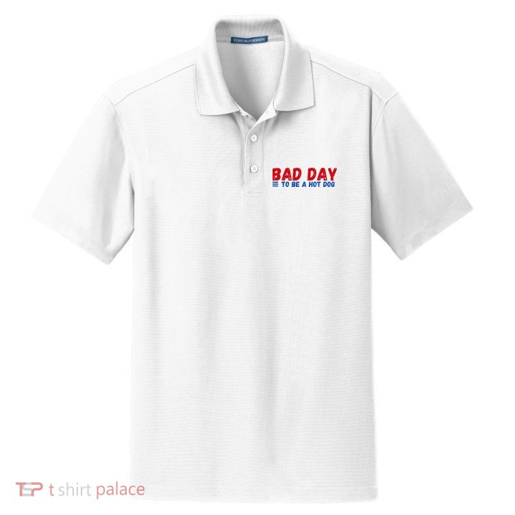 Bad Day To Be A Hot Dog Dry Zone Grid Polo