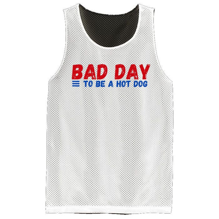 Bad Day To Be A Hot Dog Mesh Reversible Basketball Jersey Tank