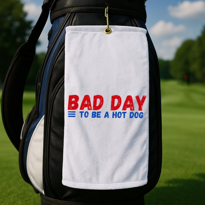 Bad Day To Be A Hot Dog Golf Towel