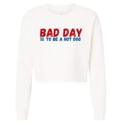 Bad Day To Be A Hot Dog Cropped Pullover Crew