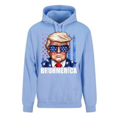 Bruhmerica Donald Trump Usa American Flag Funny Distressed Unisex Surf Hoodie