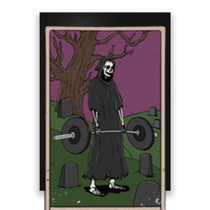 Bodybuilding Deadlifter Tarot Card Strength Training Poster