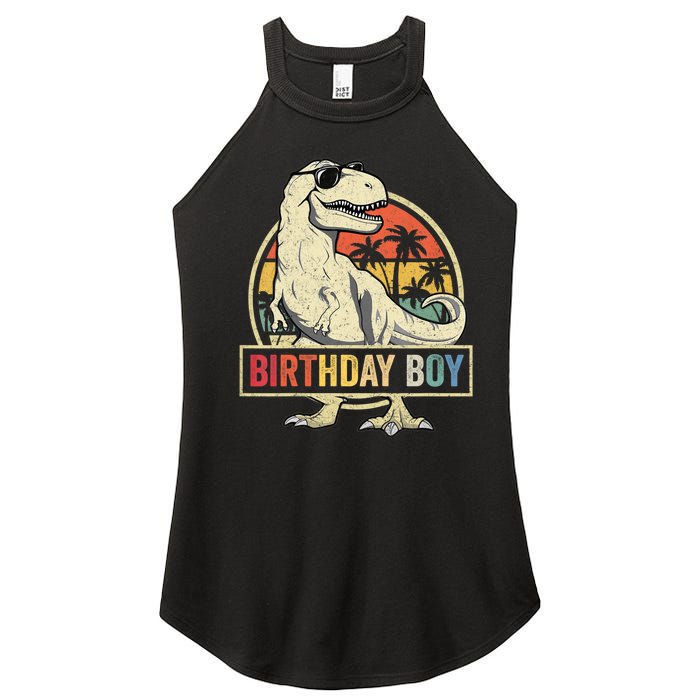 Birthday Dino T Rex Dinosaur Matching Family Women’s Perfect Tri Rocker Tank