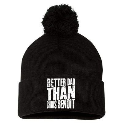 Better Dad Than Chris Benoit Pom Pom 12in Knit Beanie