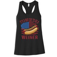 Bad Day To Be Weiner Funny 4th Of July Women's Racerback Tank