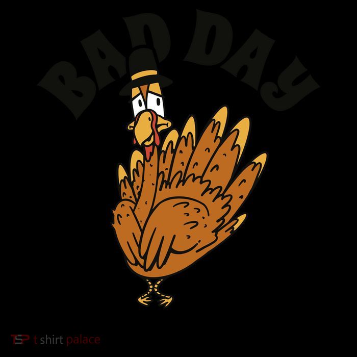 Bad Day To Be A Turkey Funny Thanksgiving Stripe Pom Pom Beanie