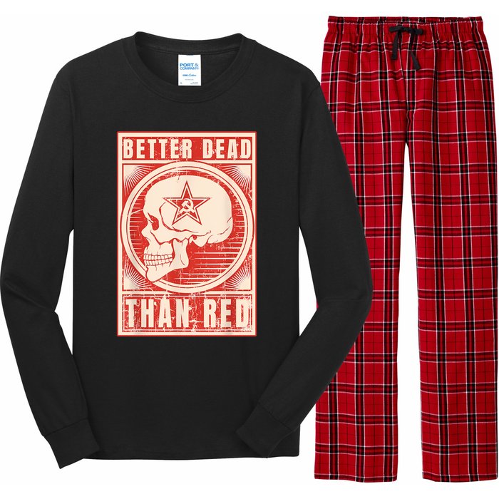 Better Dead Than Red Anti Communism Long Sleeve Pajama Set