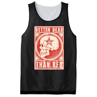 Better Dead Than Red Anti Communism Mesh Reversible Basketball Jersey Tank