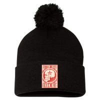 Better Dead Than Red Anti Communism Pom Pom 12in Knit Beanie