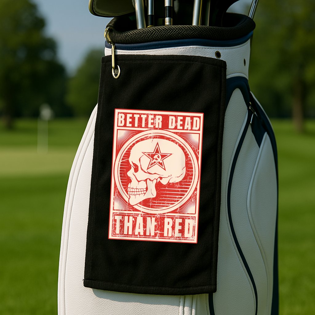 Better Dead Than Red Anti Communism Golf Towel